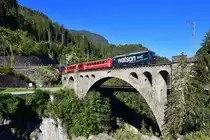 Ge 4/4 III 648 mit einem IR am 08.09.2020 bei Solis.