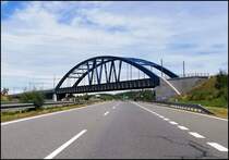 Brücke über die Autobahn D3 bei Rzava. 12.01.2019