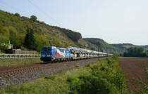 383 009 CD mit Autozug in Richtung Gemünden(Main).(Karlstadt(Main 12.9.2020).