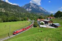 Ge 4/4 III 647 mit einem IR am 18.09.2020 bei Bonaduz.