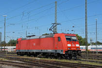 DB Lok 185 394-4 durchfährt solo den badischen Bahnhof. Die Aufnahme stammt vom 09.09.2020.