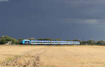 245 202-7 mit dem RE 11018 (Hamburg Altona-Westerland(Sylt)) bei Klanxbüll 31.8.20