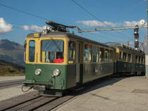 WAB BDeh 4/4 111 aus Grindelwald in der Station Kleine Scheidegg, 14.09.2020.