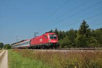 ÖBB Siemens Taurus 1016 011-9 mit Eurocity am 12.08.20 bei Eglharting