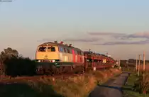 218 490-1 und 218 366-3 mit dem AS 1458 (Niebüll-Westerland(Sylt)) in Lehnshallig 1.9.20
