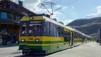 WAB Pano Bhe 4/8 146 nach Grindelwald in Kleine Scheidegg, 14.09.2020.