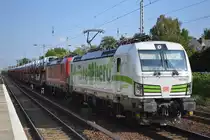 DB Cargo AG [D] mit  193 363  [NVR-Nummer: 91 80 6193 363-9 D-DB] mit  193 371  [NVR-Nummer: 91 80 6193 371-2 D-DB] und PKW-Transportzug am Haken am 23.09.20 Berlin Hirschgarten.