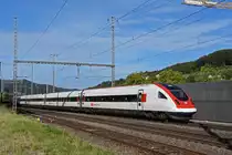 ICN 500 006  Johanna Spyri  durchfährt den Bahnhof Gelterkinden. Die Aufnahme stammt vom 25.08.2020.