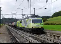 BLS - Loks 465 001 + 465 010 vor Güterzug in Riedtwil am 24.09.2020