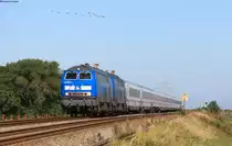 218 458-8 und 218 448-9 mit dem IC 2311 (Westerland(Sylt)-Stuttgart Hbf) bei Klanxbüll 2.9.20