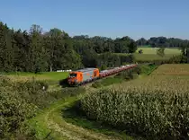 Die 247 902 mit einem Aluzug am 15.09.2020 unterwegs bei Pram-Haag.