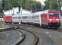 DB Fernverkehr 245 023 TRAXX DE ME ( 9280 1245 023-7 D-DB) beim rangieren des IC in Gera am 30.9.2020. Am anderen Ende des Zuges die 245 025 TRAXX DE ME ( 9280 1245 025-2 D-DB ).