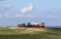 245 024 mit dem AS 1423 (Westerland(Sylt)-Niebüll) auf dem Hindenburgdamm 2.9.20