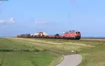 218 389-5 und 218 385-3 sowie 628 502-6  Keitum  am Schluss mit dem AS 1425 (Westerland(Sylt)-Niebüll/Bredstedt) auf dem Hindenburgdamm 2.9.20