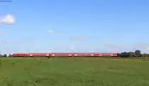 245 004 mit dem RE 11012 (Hamburg Altona-Westerland(Sylt)) bei Lehnshallig 2.9.20