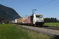 185 666 aus München kommend am 15. September 2020 bei Niederaudorf im Inntal.