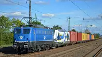 EGP mit  140 656-0  (NVR:  91 80 6 140 656-0 D-EGP ) mit  247 904  [NVR-Nummber: 92 80 1247 904-6 D-EGP] und Containerzug am Haken am 28.09.20 Bf. Saarmund.