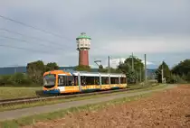 RNV Bombardier Variobahn Wagen 4124 am 29.08.20 bei Edingen
