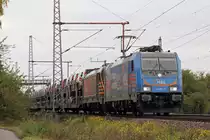Akiem 186 381-0 mit 187 536-8 unterwegs für HSL in Dedensen-Gümmer 29.9.2020