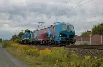 Spitzke Siemens Smartron 192 007-3 und 203 409-8 mit Schwellenwagen in Rodenbach (Main Kinzig Kreis) am 30.08.20