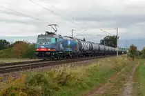 Der HSL-Nightrider 185 601 führte am 24.09.20 einen Kesselwagenzug durch Jeßnitz Richtung Bitterfeld.