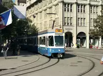 Linie 13 2005 „Industriequartier“ am Paradeplatz. Datum: 13. 9. 2020