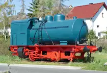 Ehemalige Industrielok der Zuckerfarbrik Euskirchen als Ausstellungsstück am Bf Euskirchen - 11.04.2020