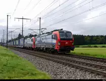 SBB - Loks 193 473 + 193 476 vor Güterzug unterwegs bei Lyssach am 28.09.2020
