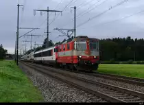 SBB - Lok 420 109 mit div. Personenwagen unterwegs bei Lyssach am 28.09.2020
