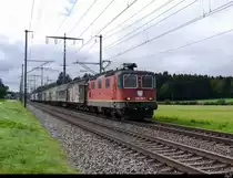 SBB - Lok 420 256-0 vor Güterzug unterwegs bei Lyssach am 28.09.2020