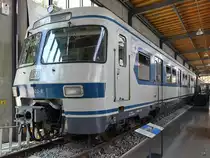 420 002-8 aus dem Jahre 1968 ist ein Endtriebwagen der Vorausbauart der Münchener S-Bahn. (Verkehrszentrum des Deutsches Museums München, August 2020)