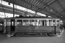 Triebwagen 801 der Nürnberg-Fürther Straßenbahn wurde 1926 von MAN und Siemens gebaut.  Zwischen Dezember 1963 und Juli 1975 wurde der Triebwagen als Arbeitswagen  A80  eingesetzt und danach ausgemustert. (Verkehrszentrum des Deutsches Museums München, August 2020)