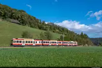 WB BDe 4/4 15  Bubendorf  ist auf dem noch 750mm-Gleis bei Hölstein am 04.10.2020 aufgenommen worden.