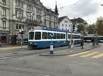 Linie 9 Wagennummer 2024 an der Haltestelle Kunsthaus. Datum: 12. 10. 2020