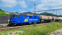 WRS 430 111-5 bei Sissach am 22.8.2019. Sieht man nicht alle Tage.