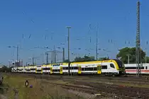 Siemens Desiro 1462 011-6 fährt beim badischen Bahnhof ein. Die Aufnahme stammt vom 08.09.2020.