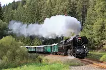 Unter dem Motto  Mit der Eisenbahn auf den Spuren Karl IV.  fuhren am 19.09.20 Sonderzüge zwischen Hřebeny und Kraslice. Hier zu sehen 475 111 mit T435 1045 bei Olovi.