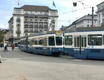 Linie 13 Wagennummer 2007  Enge  am Paradeplatz. Datum: 19. 10. 2020