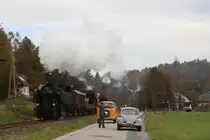 NBIK 93.1332 gerät am 23.Oktober 2020 als NF 14787 (Klagenfurt Hbf. - Weizelsdorf) auf der Rosentalbahn beim Strecken-Km 24,1 in eine Verkehrskontrolle.