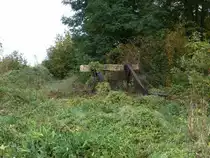 Ein alter Prellbock am 21.10.2020 in Halle-Trotha.