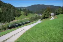 DR 99 568 der Pressnitztalbahn zu Gast bei der Ybbstalbahn Bergstrecke (ÖGLB) zw. Pfaffenschlag und Holzapfel, 10. 9. 2020