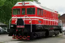 KDS hat deren Gross-Hektor 721 517 in ein alter CSD Farbenschema bemalt und dieser Lok grüsst ins Bahnhof von Luzna u Rakovnika die Gäste für das Eisenbahnmuseum am 13 Mai 2012.