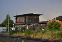 Blick auf eines der Stellwerke in Güsten am 1.8.18

Güsten 01.08.2018