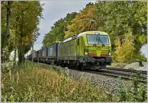 193 559-2 ist am 21.10.2020 bei Mörlbach in Richtung Norden unterwegs.