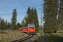 Chemins de fer du jura/CJ.
Herbstliche Impressionen eingefangen bei Le Creux-des-Biches am 13. September 2020.
Foto: Walter Ruetsch