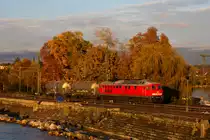 232 609-8 auf dem Bahndam Lindau. 30.10.20