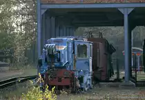 Ein mir unbekannter Kran , abgestellt in der Energiefabrik Knappenrode.
Coronabedingt konnte man nur durch das ehemalige Werksglände fahren, die einzelnen Teilausstellungen waren geschlossen. 14.11.2020 12:06 Uhr.