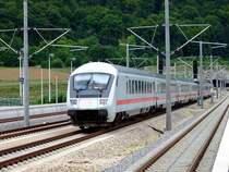 Schluss von IC 2410 gezogen von 120 112 am 28.07.2007 bei der Durchfahrt durch Kinding.