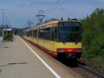 Die S5 nach Knielingen bei der Ausfahrt aus Vaihingen/Enz.
Aufgenommen am 26.Juli 2007