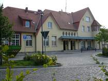 Das Bahnhofsgeb�ude von Zinnowitz am 21.7.2007